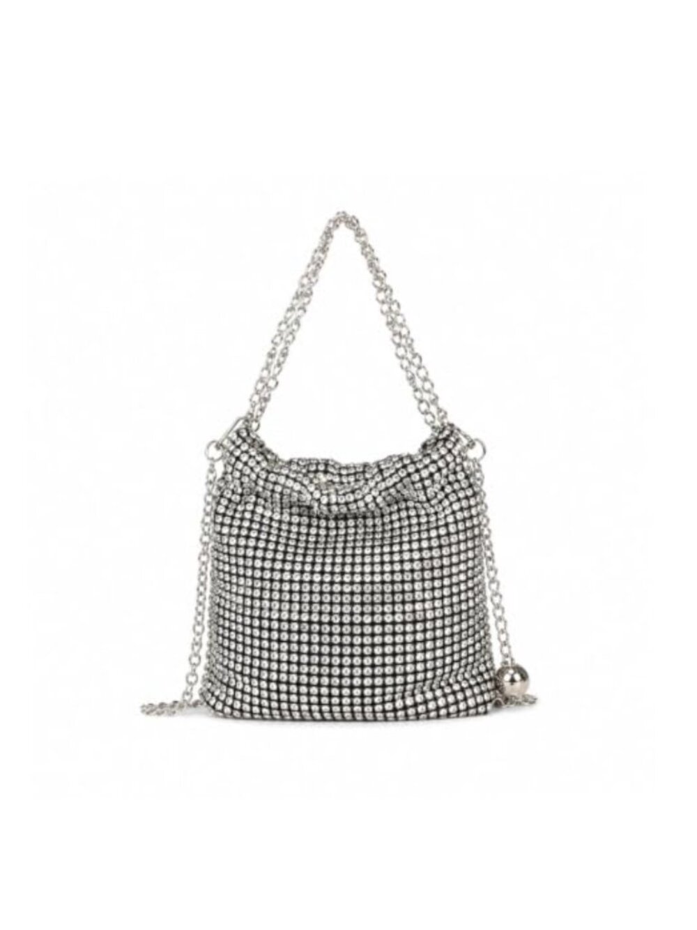 Rhinestone Crystal Bucket Bag Chain Strap Evening Handbag Party Wedding Prom